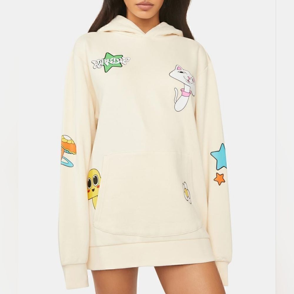 RIPNDIP Shroom Mania Graphic Pullover Hoodie Size Extra Large NWT